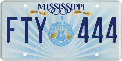 MS license plate FTY444