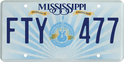 MS license plate FTY477