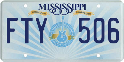 MS license plate FTY506