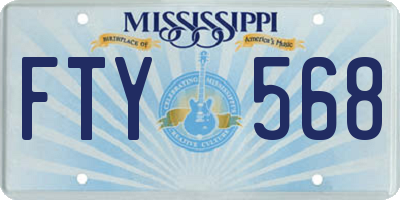 MS license plate FTY568