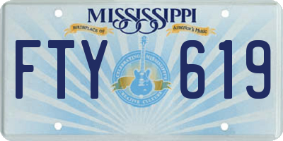 MS license plate FTY619