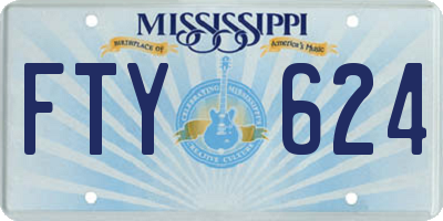 MS license plate FTY624