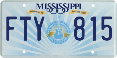 MS license plate FTY815