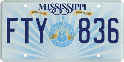 MS license plate FTY836