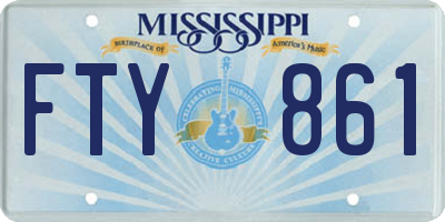 MS license plate FTY861