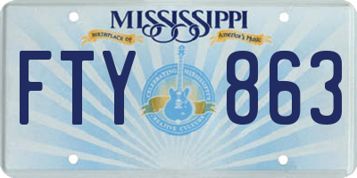 MS license plate FTY863