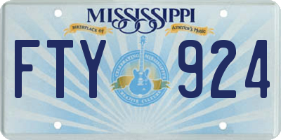 MS license plate FTY924