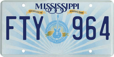 MS license plate FTY964