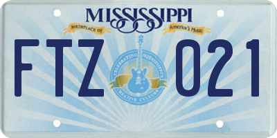 MS license plate FTZ021