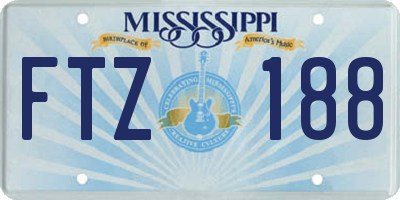 MS license plate FTZ188