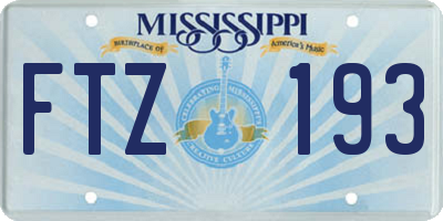 MS license plate FTZ193