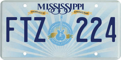 MS license plate FTZ224
