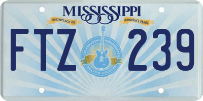 MS license plate FTZ239