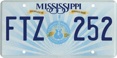 MS license plate FTZ252