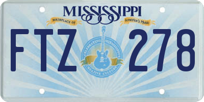 MS license plate FTZ278