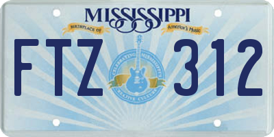 MS license plate FTZ312