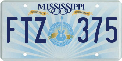 MS license plate FTZ375