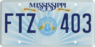 MS license plate FTZ403