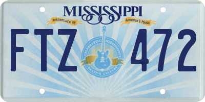 MS license plate FTZ472