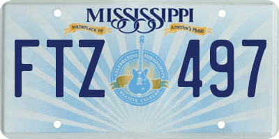 MS license plate FTZ497