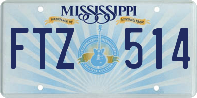 MS license plate FTZ514