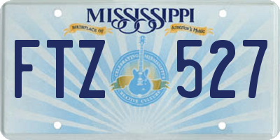 MS license plate FTZ527