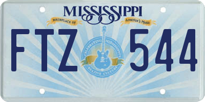 MS license plate FTZ544