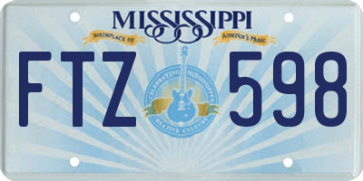 MS license plate FTZ598