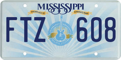 MS license plate FTZ608
