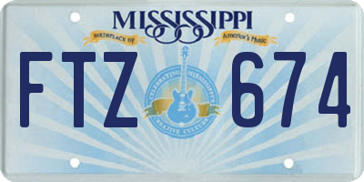 MS license plate FTZ674