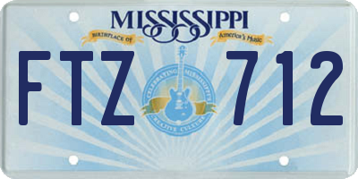 MS license plate FTZ712