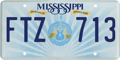 MS license plate FTZ713
