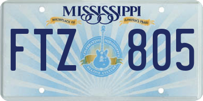 MS license plate FTZ805
