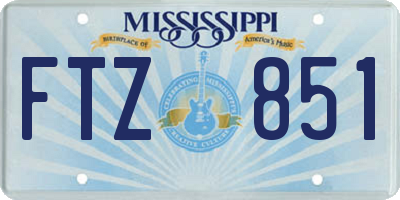 MS license plate FTZ851