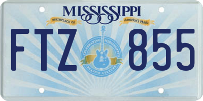 MS license plate FTZ855