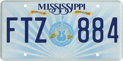 MS license plate FTZ884