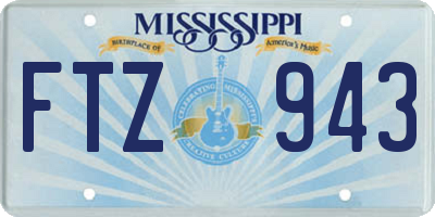 MS license plate FTZ943