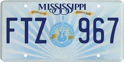 MS license plate FTZ967