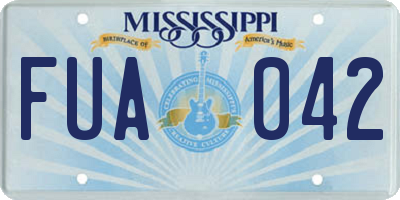 MS license plate FUA042