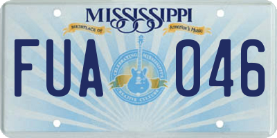 MS license plate FUA046