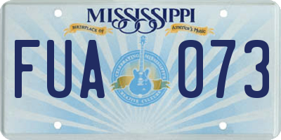 MS license plate FUA073