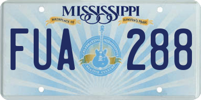 MS license plate FUA288