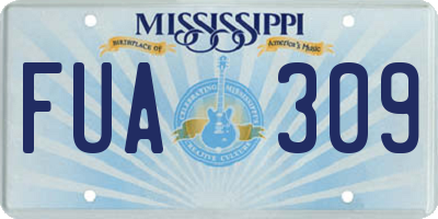 MS license plate FUA309