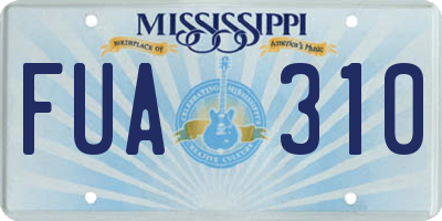 MS license plate FUA310