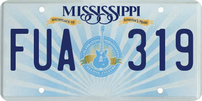 MS license plate FUA319