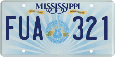 MS license plate FUA321