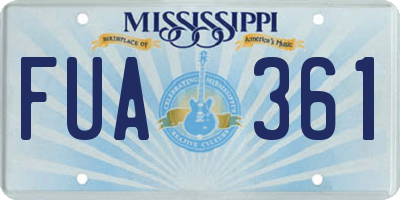 MS license plate FUA361