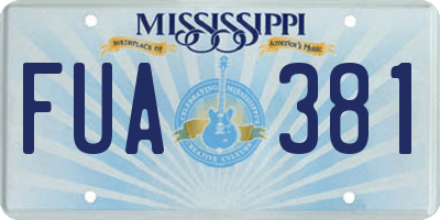 MS license plate FUA381