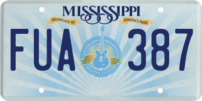 MS license plate FUA387
