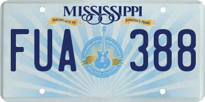 MS license plate FUA388